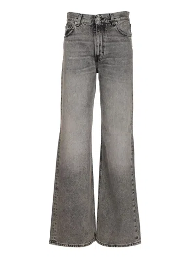 Haikure Korea Flanel Grey Jeans Grey In Gray