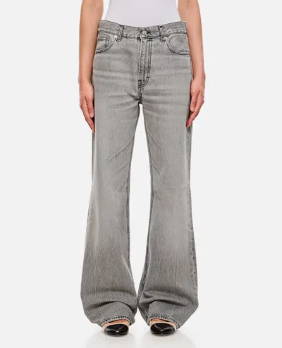 Haikure Korea Mid-waist Bootcut Jeans In Grey