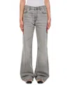 Haikure Straight Leg Trousers With Belt Loops In Grey