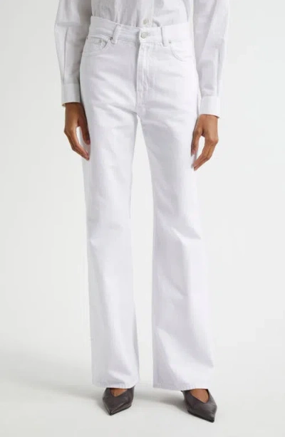Haikure Korea High Waist Straight Leg Jeans In Optical White