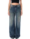 Haikure Korea Intense Blue Wash Jeans In Blue