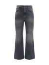Haikure 'korea' Grey Jeans With Faded Effect And Logo Patch On The Back