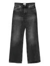 Haikure 'korea' Grey Jeans With Faded Effect And Logo Patch On The Back In Black