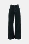 Haikure Wide-leg Trousers With Back Pockets In Black