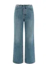 Haikure Korea Blue Washed Jeans In Blue