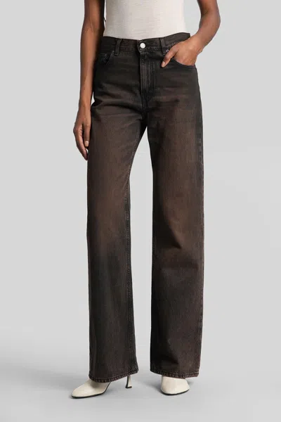 Haikure Korea Jeans In Brown Denim