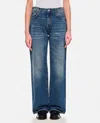 Haikure Korea Blue Washed Jeans In Blue
