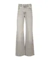 Haikure Straight Leg Trousers With Belt Loops In Gray