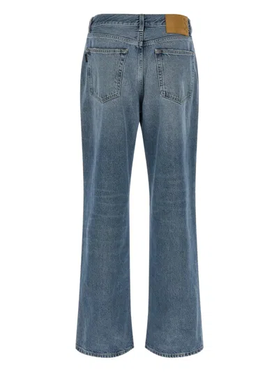 Haikure Korea Nordic Straight Leg Jeans Trousers In Blue