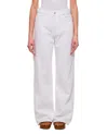 Haikure Korea High Waist Straight Leg Jeans In White