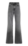 Haikure Korea Rigid Mid-rise Flared-leg Jeans In Gray