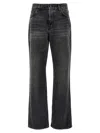 Haikure 'korea' Grey Jeans With Faded Effect And Logo Patch On The Back In Spider Black