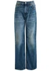 Shop Haikure Korea Straight-leg Jeans In Blue