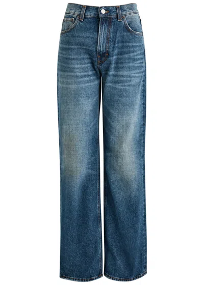 Haikure Korea Straight-leg Jeans In Blue