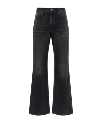 Haikure Korea Vintage Wide-leg Jeans In Black