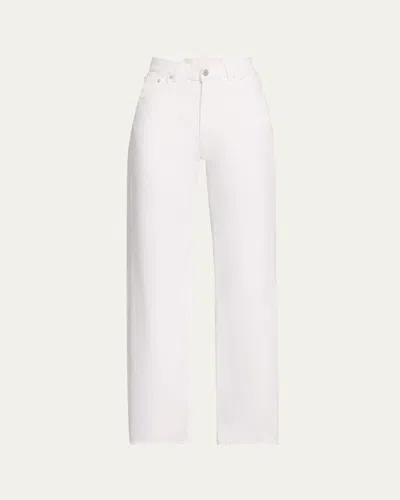 Haikure Korea Wide-leg Jeans In Korea Optical White