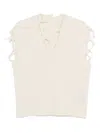 Haikure Distressed-finish Top In Neutral