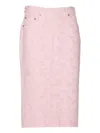 Haikure Midi Skirt With Pockets And Slit In Pink