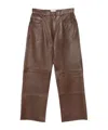 Haikure Belt Loop Casual Pants In Brown