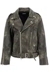 HAIKURE LEE'S FAUX LEATHER BIKER JACKET WITH