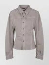 Haikure Button-detailed Cotton Shirt In Brown