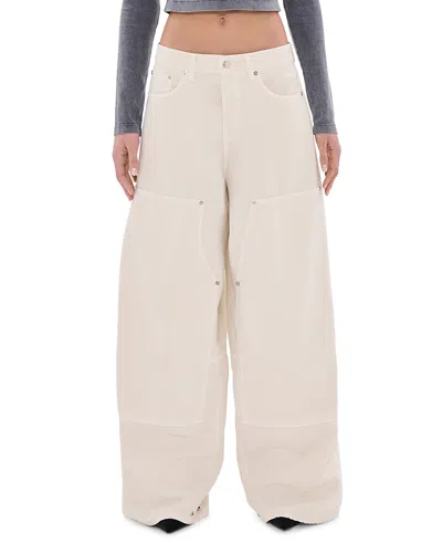 Haikure Legacy Soft Ecru Baggy Jeans In Snow In White