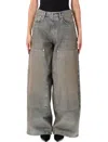 Haikure Wide-leg Patch Pocket Jeans In Pattern