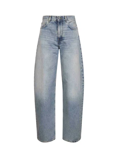 Haikure Light Blue Cotton Denim Bibi Jeans