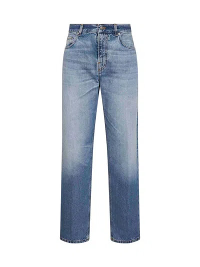 Haikure Light Blue Cotton Denim Bonnie Dive Jeans