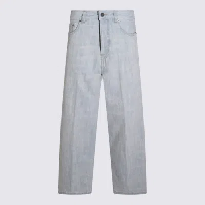 Haikure Light Blue Cotton Jeans In White