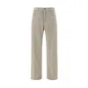 Haikure Light Blue Cotton Straight-leg Jeans In Neutral