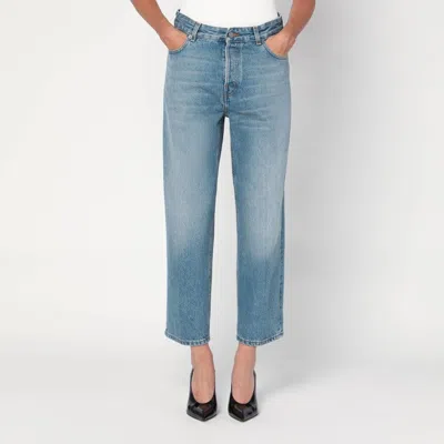 Haikure Light Washed Denim Contrast Stitching In Blue