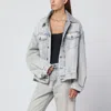 Haikure Janet Denim Jacket Long Sleeves Point Collar Chest Pockets