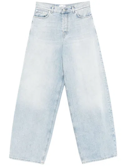 Haikure Light Wash Cotton Wide-leg Bethany Jeans In White