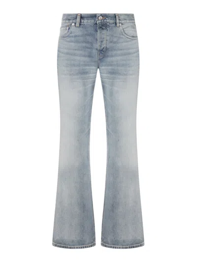 Haikure Light-wash Denim Flare Jeans In Blue