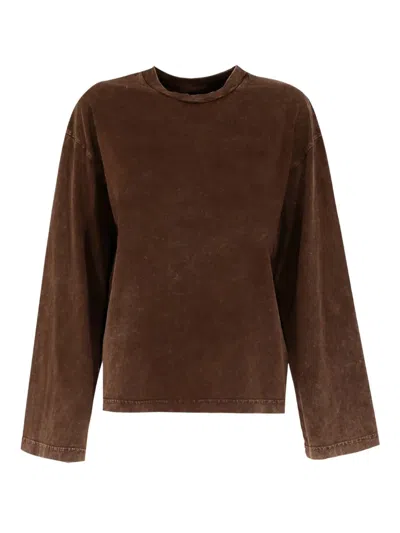 Haikure Liv Marble-effect Top In Brown