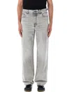 Haikure Light Grey Straight Leg Faded Jeans