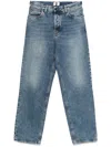 Haikure Logan Jeans With Adjustable Side Straps In Blue