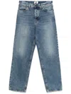 Haikure Logan Jeans With Adjustable Side Straps In Blue