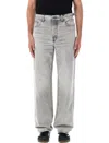 Haikure Light Grey Straight Leg Faded Jeans In Fog Grey
