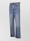 Haikure Contrast-stitching Cotton Jeans
