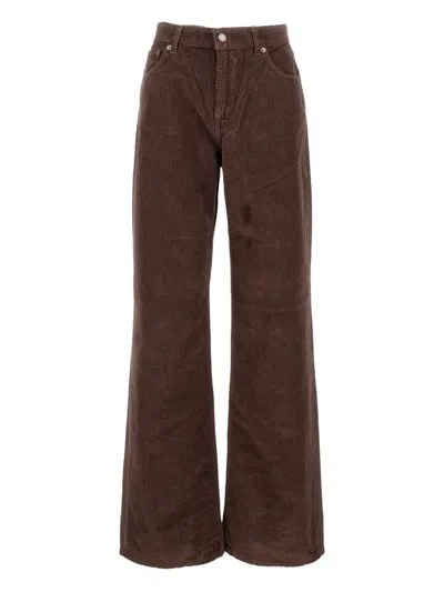 HAIKURE LOGO-PATCH CORDUROY TROUSERS
