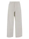 Haikure White Cotton And Linen Jeans