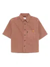 Haikure Logo-patch Shirt In Neutrals