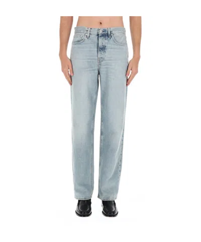 Haikure Logo Patch Straight-leg Jeans In Blue