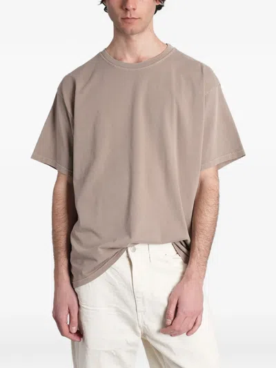 Haikure Logo-patch Cotton T-shirt In Gray