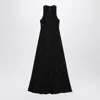 Haikure Long Dark Grey Dress With Rips In Black