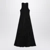 Haikure Long Dark Grey Dress With Rips In Black