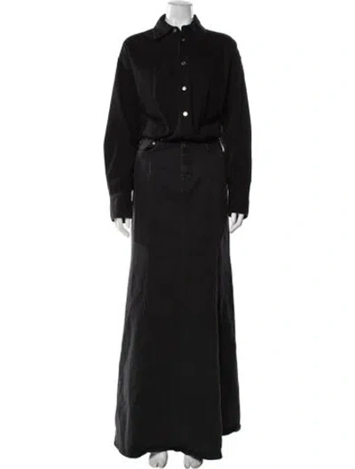Pre-owned Haikure Long Dress In Black