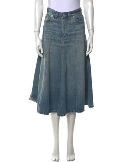 Pre-owned Haikure Long Skirt In Blue